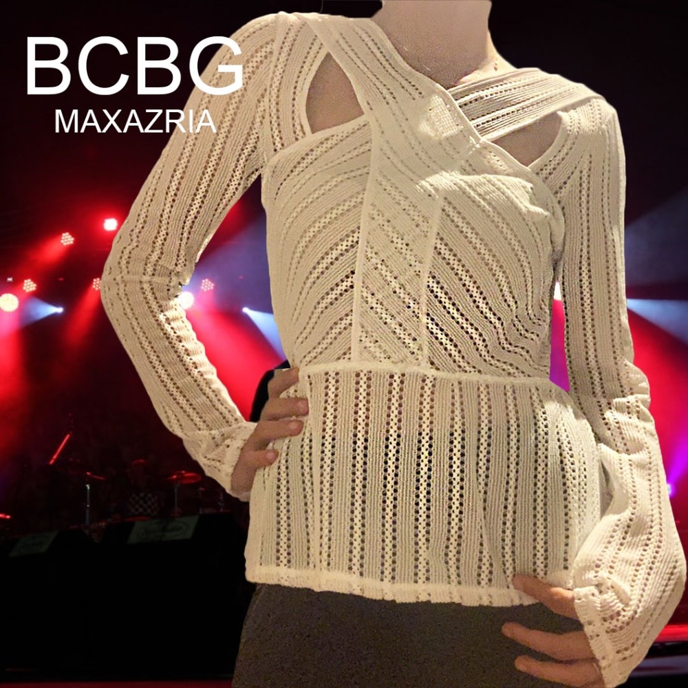 New without tags BCBG Maxazria white peplum blouse